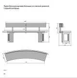 Скамья большая ФОРМА 180 со спинкой