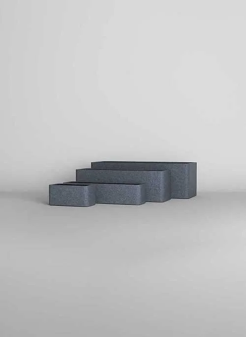 Кашпо CONCRETIKA БАЛКОНЕРА, фактура Базальт, размер 80×22×18