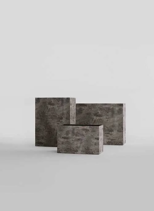 Кашпо CONCRETIKA ДИВАЙДЕР, фактура Конкрит грей дарк, размер 80×30×50