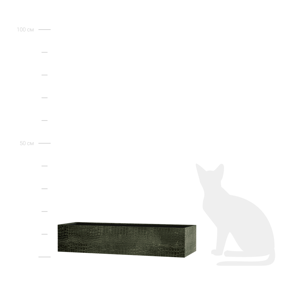 Кашпо CONCRETIKA BALCONY CAYMAN GREEN 80x20x15 заказать и купить с доставкой из магазина производителя Конкретика по цене 12 760 руб.