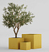 Кашпо CONCRETIKA CUBE GOLD 60x60x60 заказать и купить с доставкой из магазина производителя Конкретика по цене 37 130 руб.