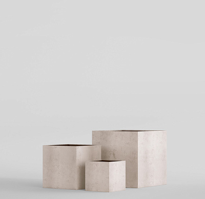 Кашпо CONCRETIKA CUBE CONCRETE WHITE 70x70x70 заказать и купить по цене 65 740 руб ниже рынка от производителя с доставкой.