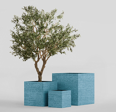 Кашпо CONCRETIKA CUBE EROSIA BLUE 100x100x100 заказать и купить по цене 130 070 руб ниже рынка от производителя с доставкой.