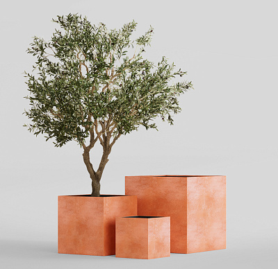 Кашпо CONCRETIKA CUBE RED CLAY 70x70x70 заказать и купить по цене 61 890 руб ниже рынка от производителя с доставкой.