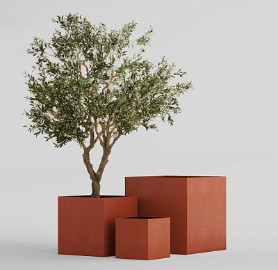 Кашпо CONCRETIKA CUBE TERRACOTTA 60x60x60 заказать и купить по цене 32 290 руб ниже рынка от производителя с доставкой.