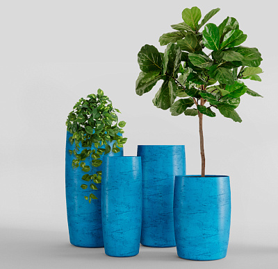 Кашпо CONCRETIKA CIGAR COBALT BLUE D43H92 заказать и купить по цене 37 080 руб ниже рынка от производителя с доставкой.