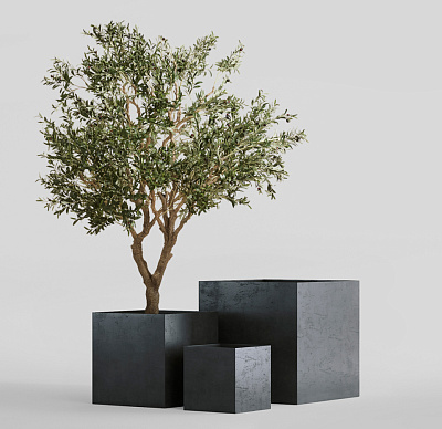 Кашпо CONCRETIKA CUBE ANTHRACITE 40x40x40 заказать и купить по цене 17 460 руб ниже рынка от производителя с доставкой.