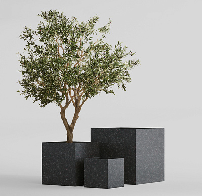 Кашпо CONCRETIKA CUBE EGG BLACK 30x30x30 заказать и купить по цене 9 980 руб ниже рынка от производителя с доставкой.