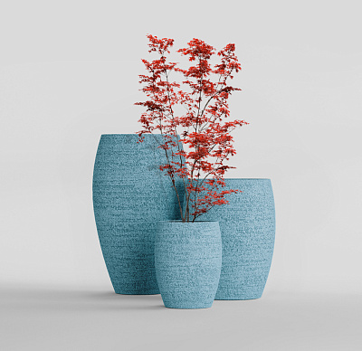 Кашпо CONCRETIKA OVAL EROSIA BLUE D30H41 заказать и купить по цене 11 480 руб ниже рынка от производителя с доставкой.