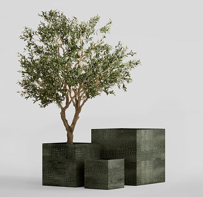 Кашпо CONCRETIKA CUBE CAYMAN GREEN 80x80x80 заказать и купить по цене 82 890 руб ниже рынка от производителя с доставкой.