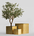 Кашпо CONCRETIKA CUBE RICH GOLD 90x90x90 заказать и купить с доставкой из магазина производителя Конкретика по цене 104 560 руб.