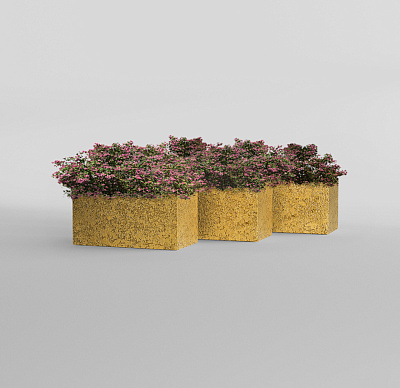Кашпо CONCRETIKA BALCONY RICH GOLD 40x20x15 заказать и купить по цене 7 650 руб ниже рынка от производителя с доставкой.